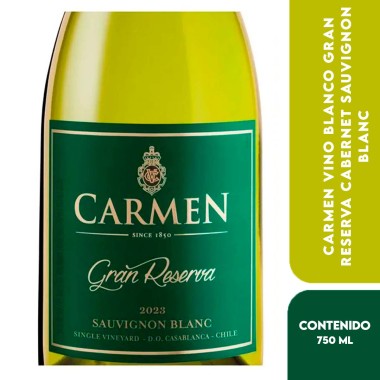 Carmen Vino Blanco Gran Reserva Cabernet Sauvignon Blanc 750 ml L1056 Carmen